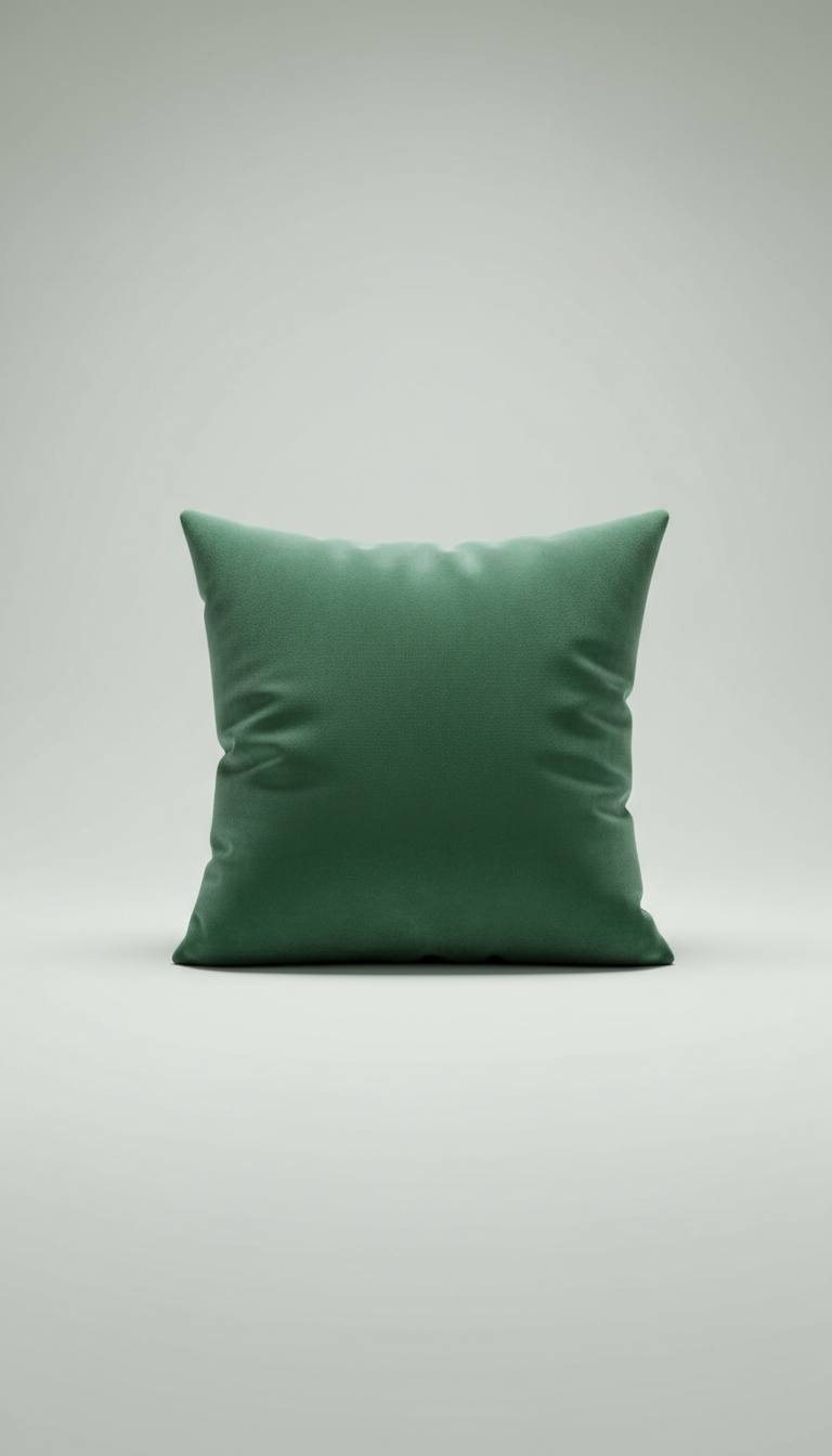 Velvet Cushion in Verdant Leaf
