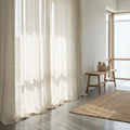 Sheer Organic Linen Curtains - Off-White