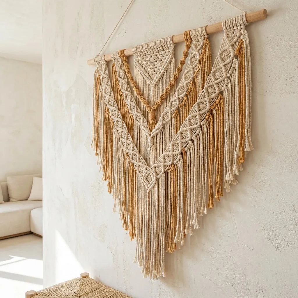 Hand-Woven Macrame Wall Hanging