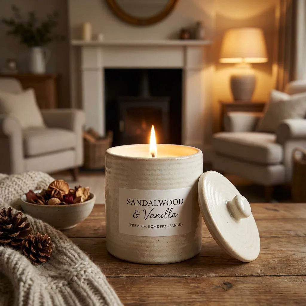 Sandalwood & Vanilla Artisanal Soy Candle