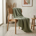Sage Waffle AC Blanket - Minimalist Breathable Cotton
