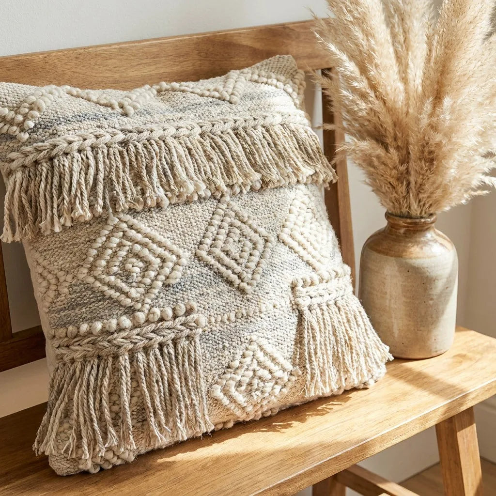Hand-Woven Textured Cushion Cover