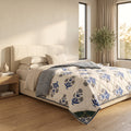 Monsoon Blue Heritage Comforter — Block Print Reversible