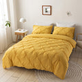 Tufted Set - Handcrafted Floral Ruching Duvet Cover