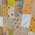 Kantha Heritage Quilt - Hand-Stitched Indigo Blue Bedspread
