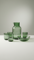 Moss Green Glass Tableware Set